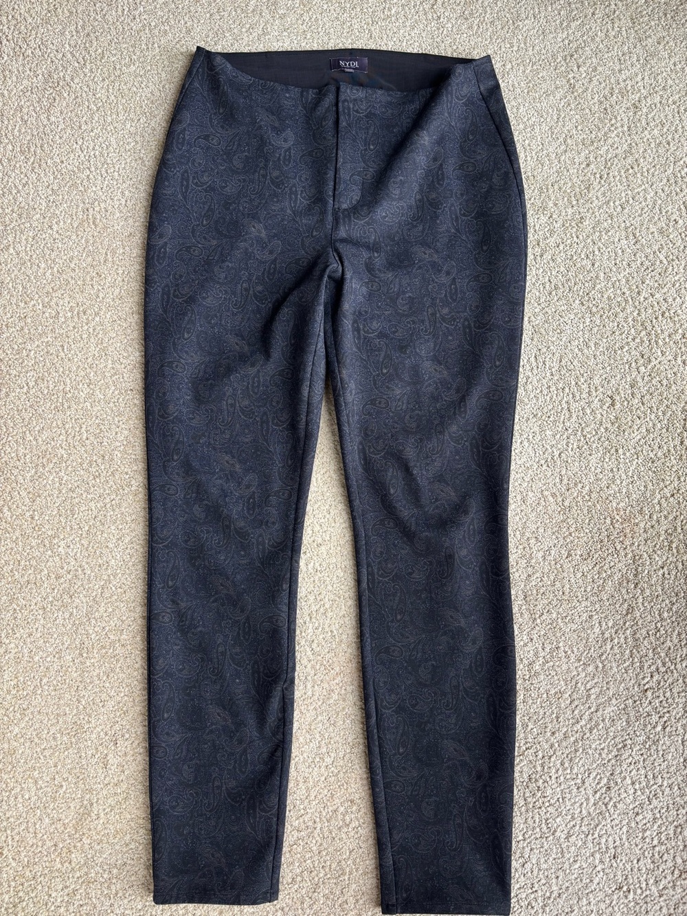 NYDJ Black Paisley Pants